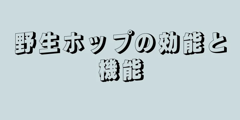 野生ホップの効能と機能