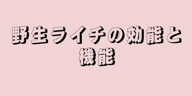 野生ライチの効能と機能