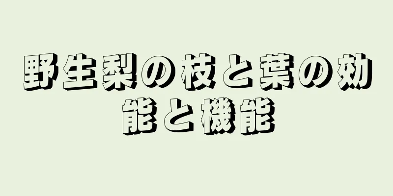 野生梨の枝と葉の効能と機能