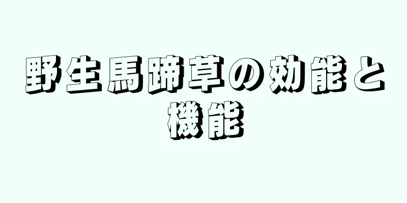野生馬蹄草の効能と機能