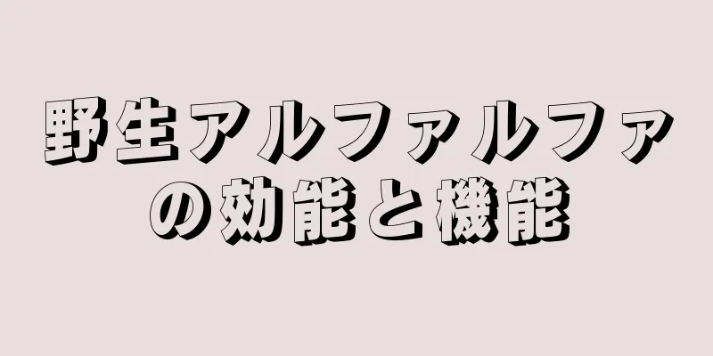 野生アルファルファの効能と機能