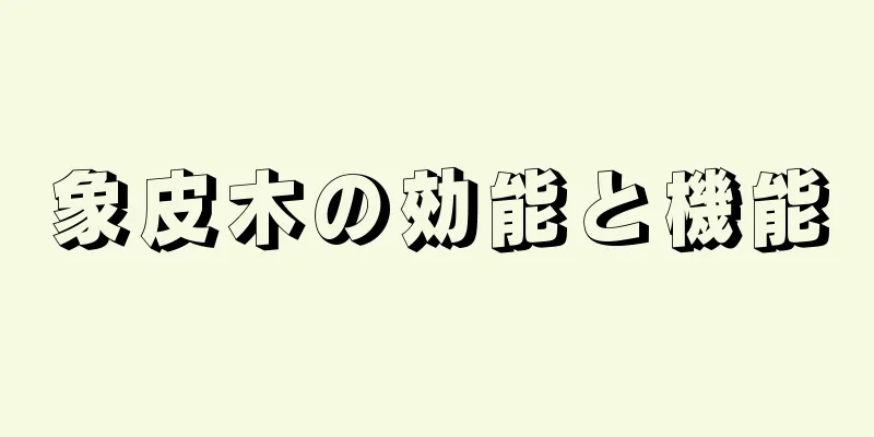 象皮木の効能と機能