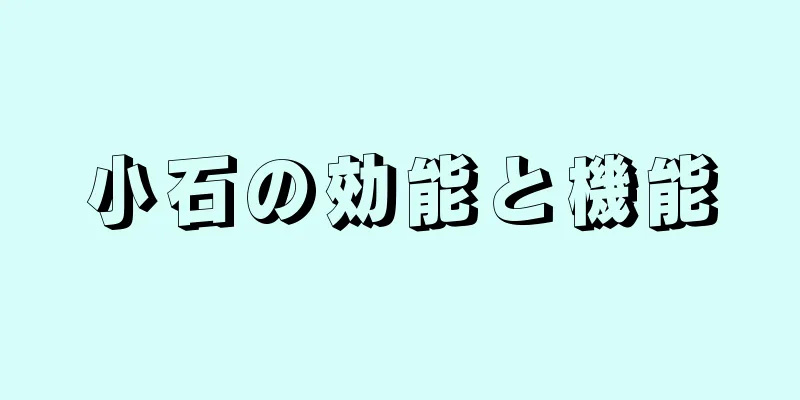 小石の効能と機能