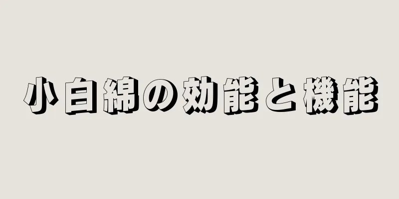 小白綿の効能と機能