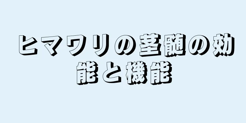ヒマワリの茎髄の効能と機能