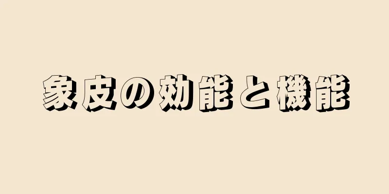 象皮の効能と機能