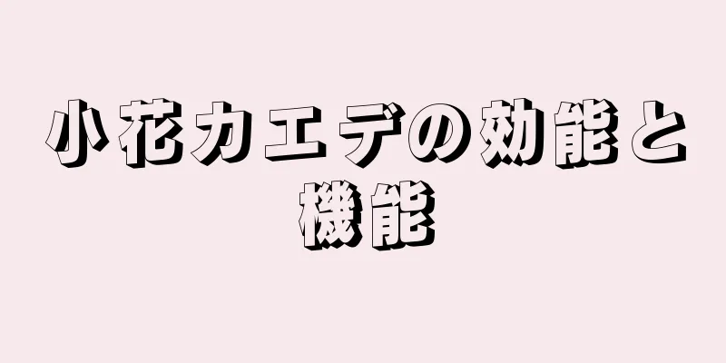 小花カエデの効能と機能
