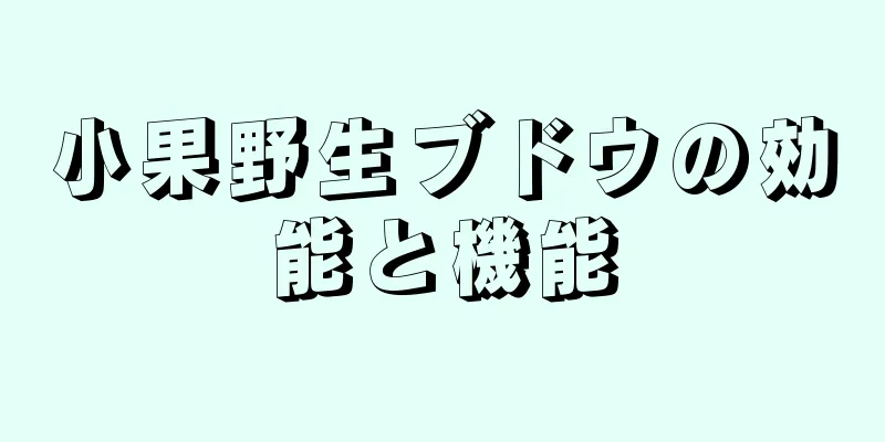 小果野生ブドウの効能と機能