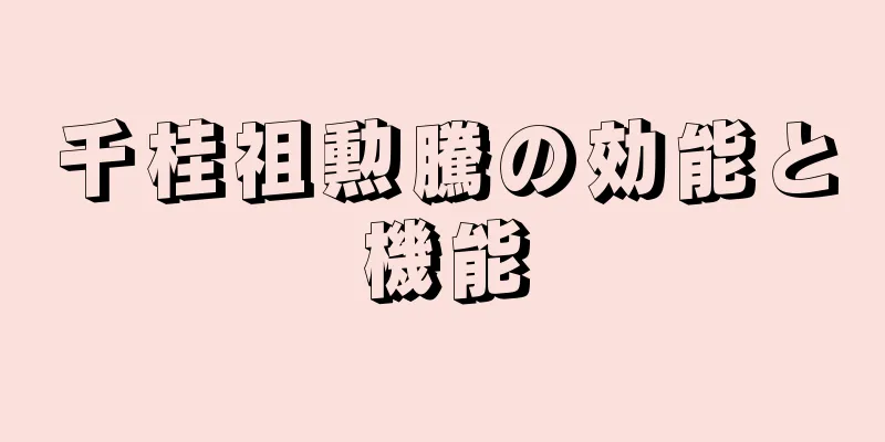 千桂祖勲騰の効能と機能