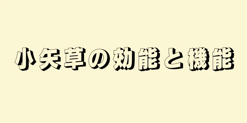 小矢草の効能と機能