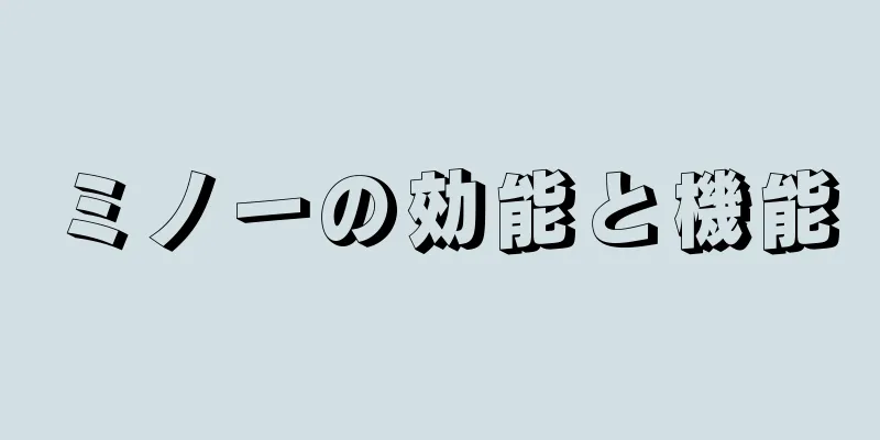 ミノーの効能と機能