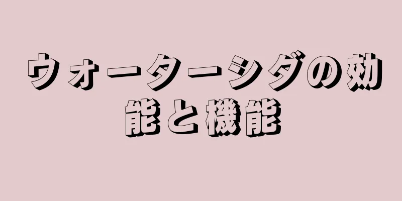 ウォーターシダの効能と機能