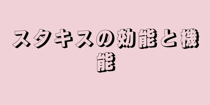 スタキスの効能と機能