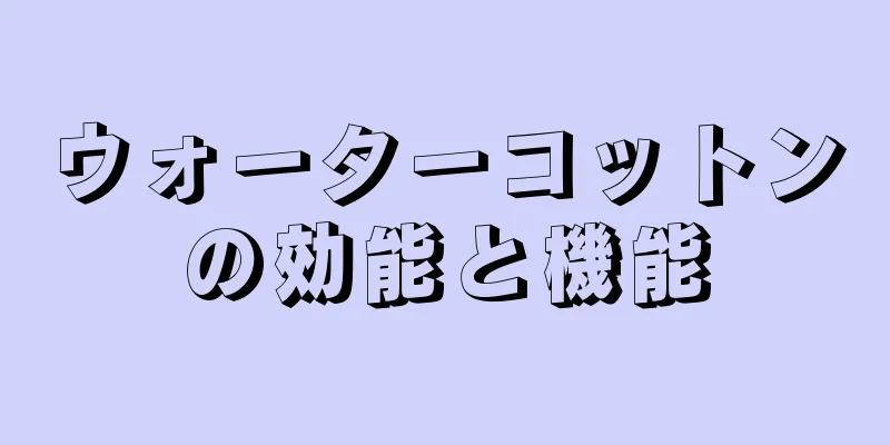 ウォーターコットンの効能と機能