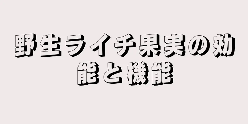野生ライチ果実の効能と機能