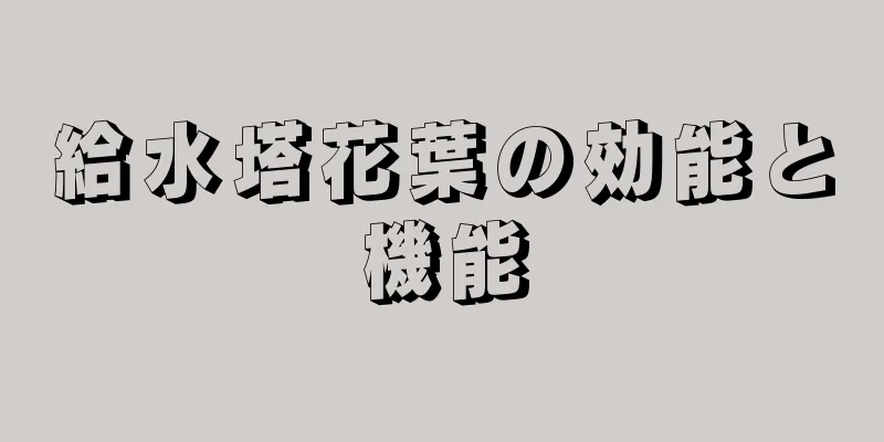 給水塔花葉の効能と機能