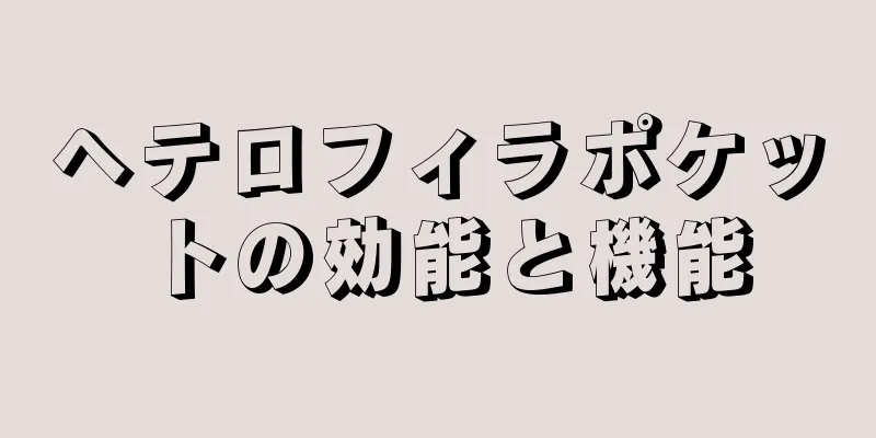 ヘテロフィラポケットの効能と機能