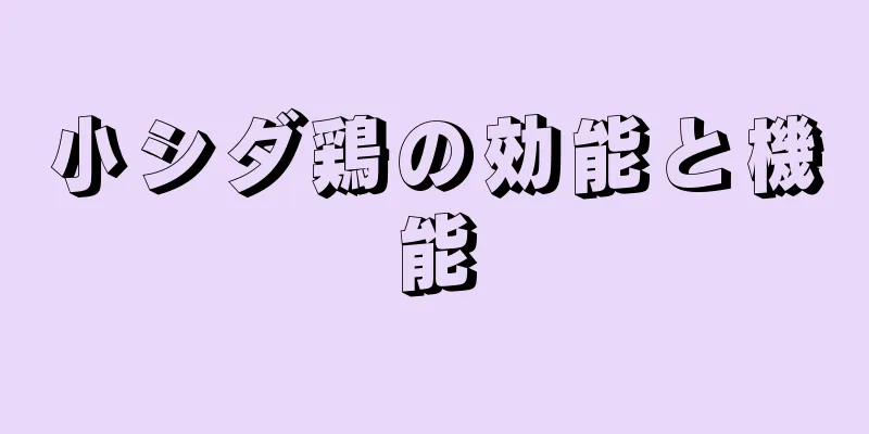 小シダ鶏の効能と機能