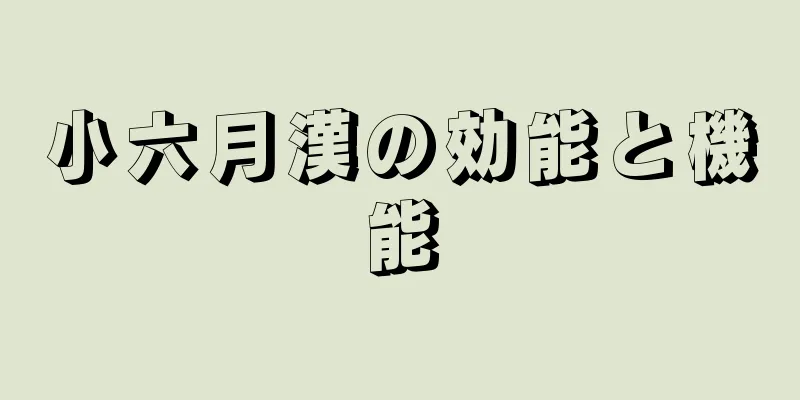 小六月漢の効能と機能