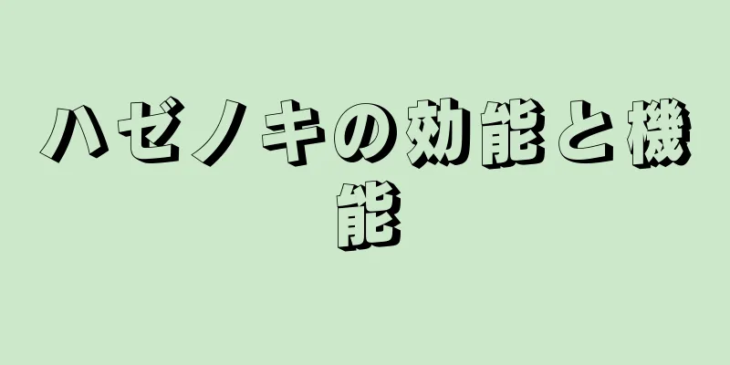 ハゼノキの効能と機能