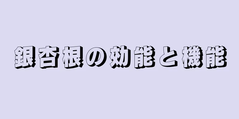 銀杏根の効能と機能