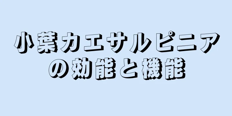 小葉カエサルピニアの効能と機能