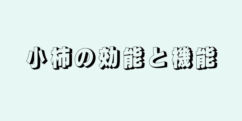 小柿の効能と機能