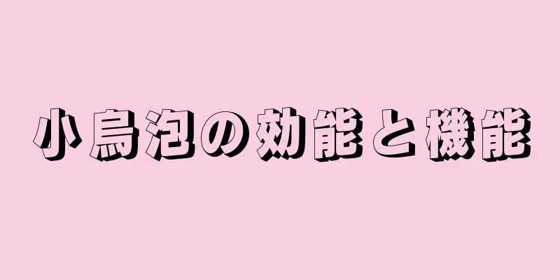 小烏泡の効能と機能
