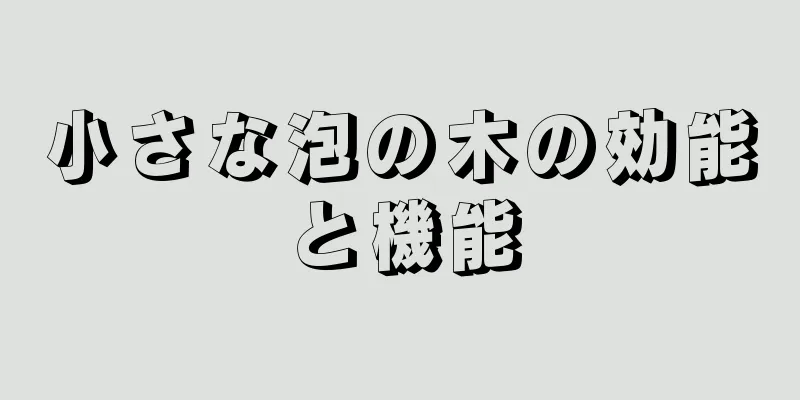 小さな泡の木の効能と機能