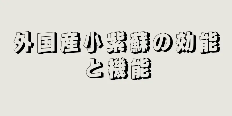 外国産小紫蘇の効能と機能