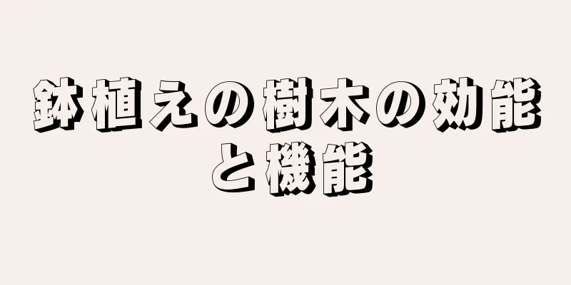 鉢植えの樹木の効能と機能