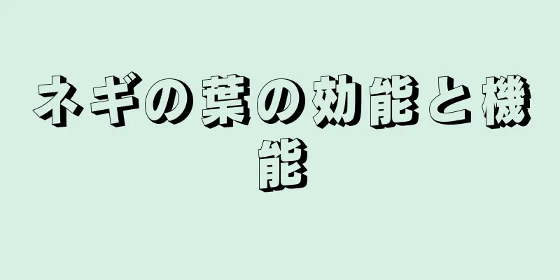ネギの葉の効能と機能