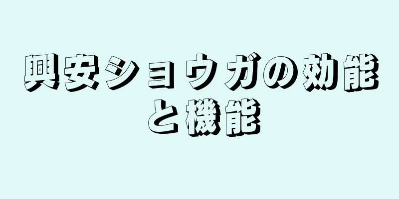 興安ショウガの効能と機能