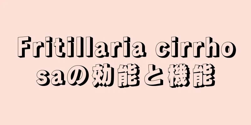 Fritillaria cirrhosaの効能と機能