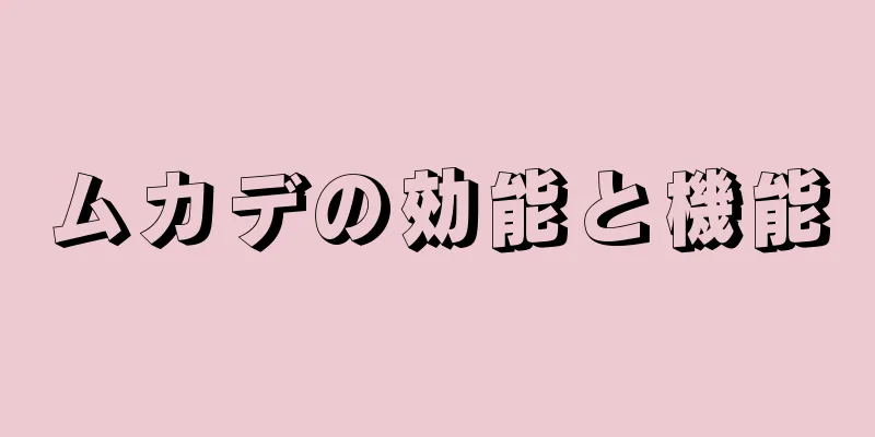 ムカデの効能と機能