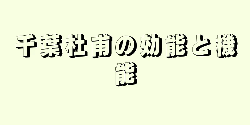 千葉杜甫の効能と機能
