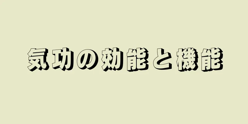 気功の効能と機能
