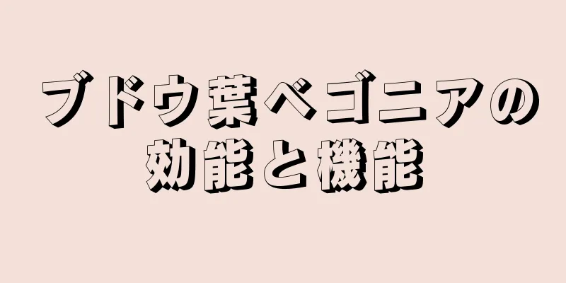 ブドウ葉ベゴニアの効能と機能