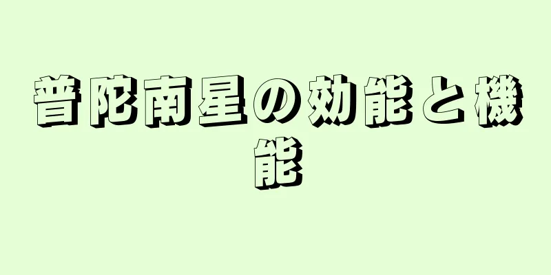 普陀南星の効能と機能