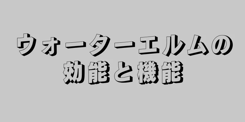 ウォーターエルムの効能と機能