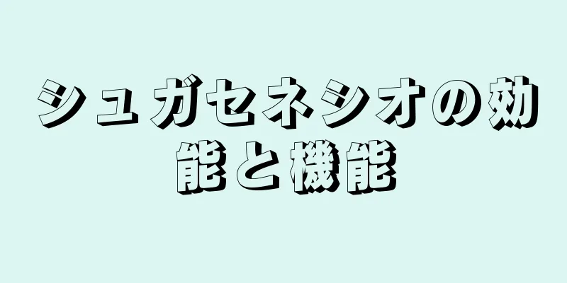 シュガセネシオの効能と機能