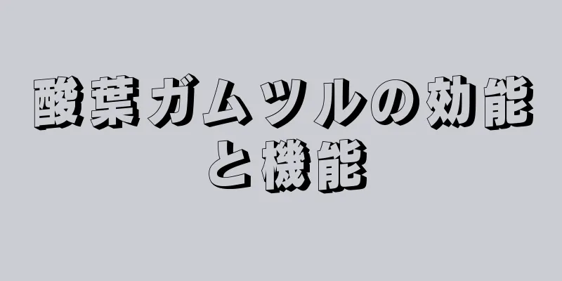 酸葉ガムツルの効能と機能