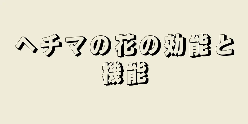 ヘチマの花の効能と機能