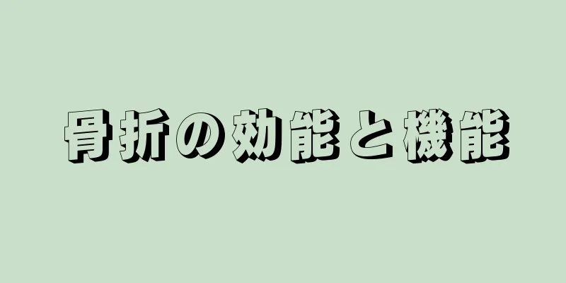 骨折の効能と機能