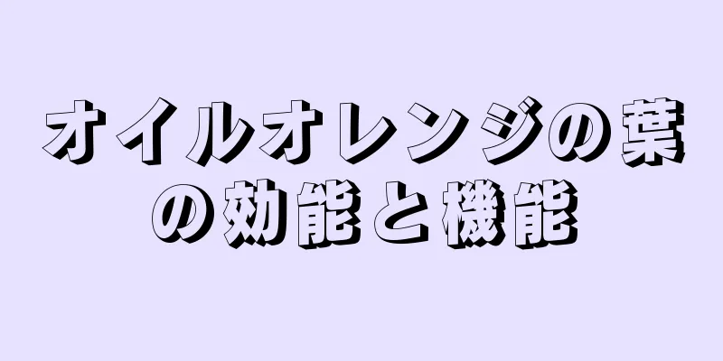 オイルオレンジの葉の効能と機能
