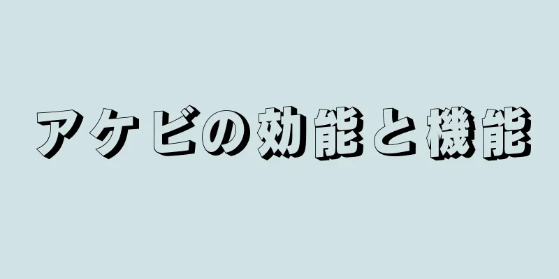 アケビの効能と機能