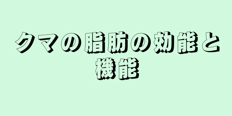 クマの脂肪の効能と機能