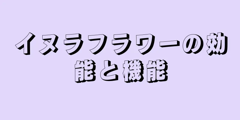 イヌラフラワーの効能と機能