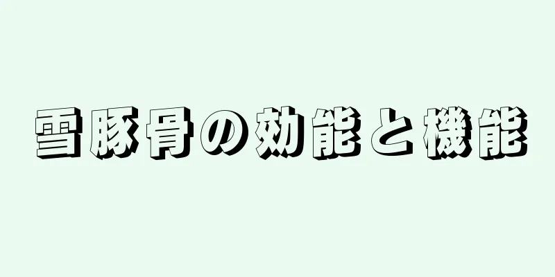 雪豚骨の効能と機能