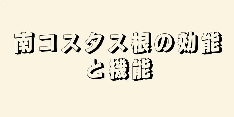 南コスタス根の効能と機能